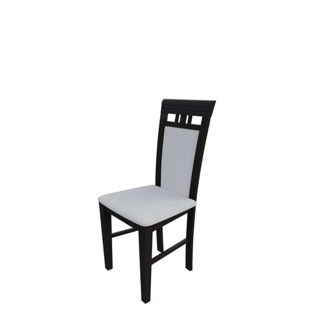 Veneti Jedálenská stolička MOVILE 12 - wenge / biela eko koža